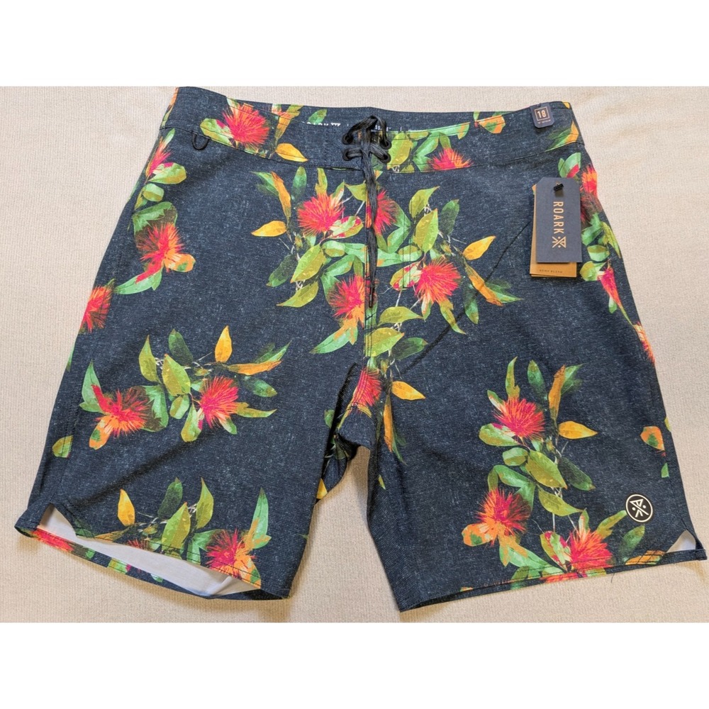 Roark Shorts Mens 33 Blue Floral Passage Boardshorts Swim Beach Casual New